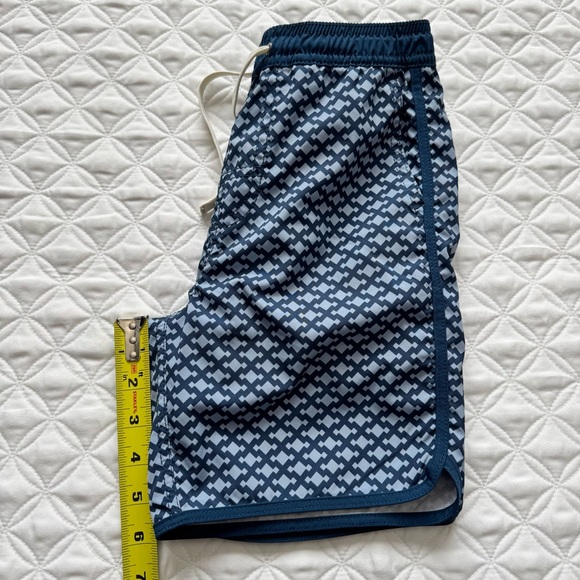 Fair Harbor Kids Anchor Trunk Mist Seaview Swim Trunks Blue White Size M - Picture 8 of 12